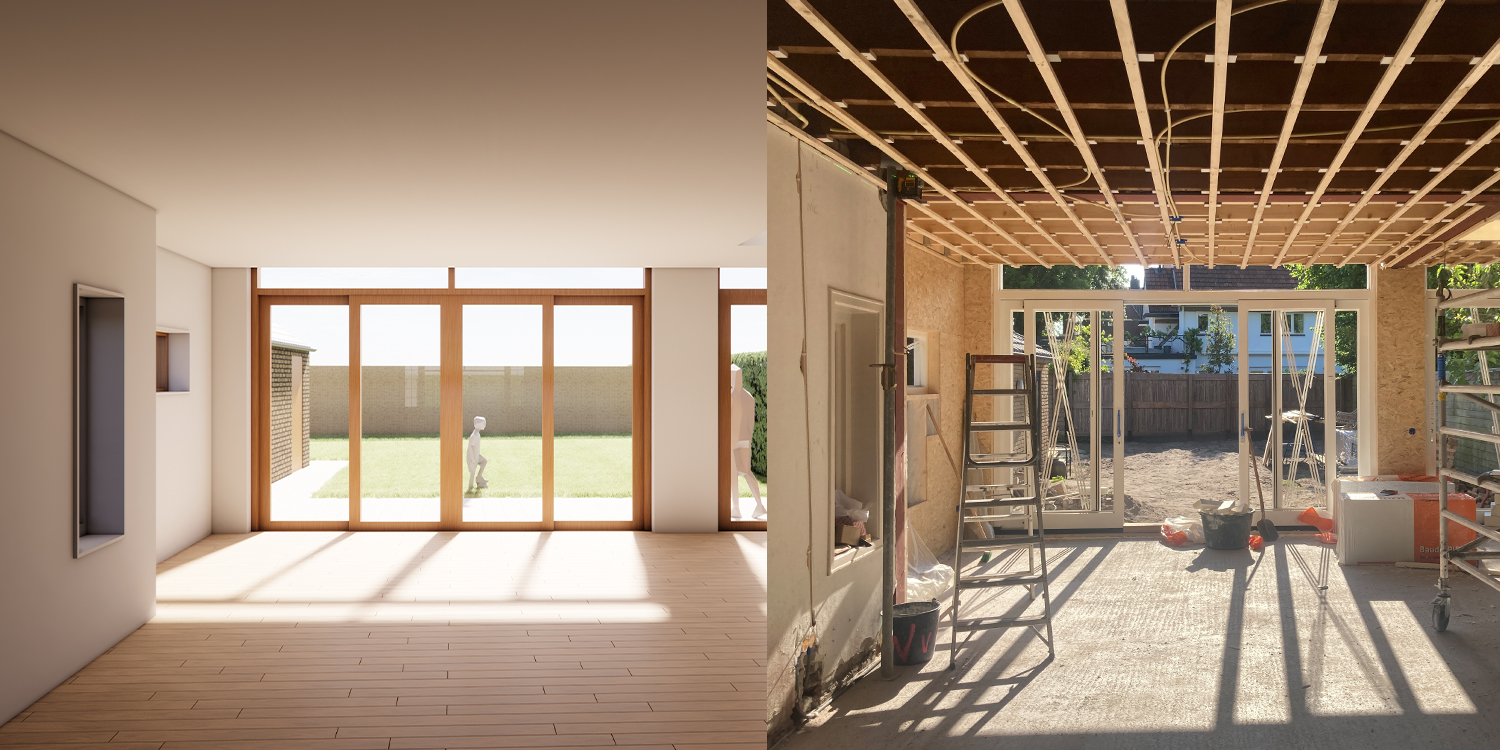 aanbouw hout modern vught