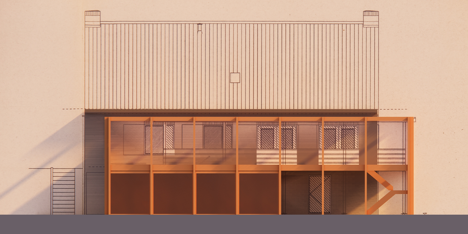 atelier terras uitbouw modern hout